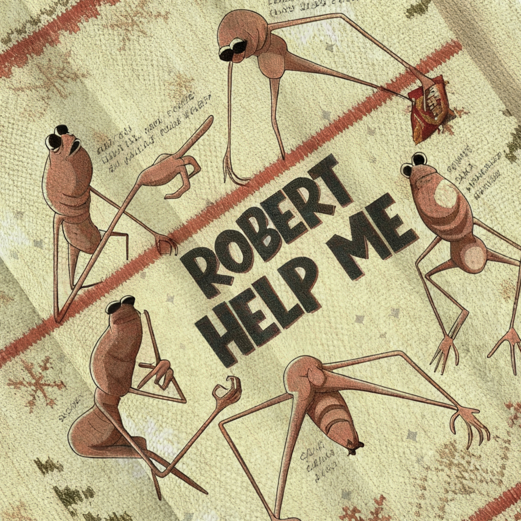 Baddiecat Robert Help Me Christmas Ugly Sweatshirt