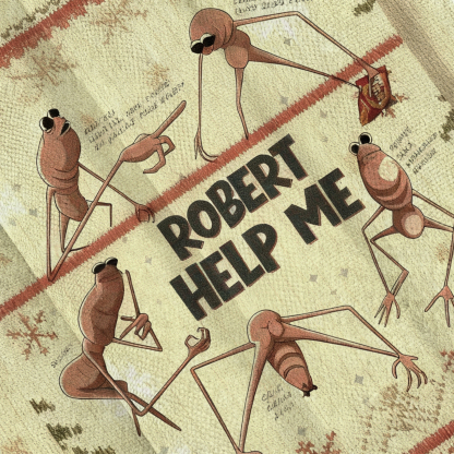 Baddiecat Robert Help Me Christmas Ugly Sweatshirt