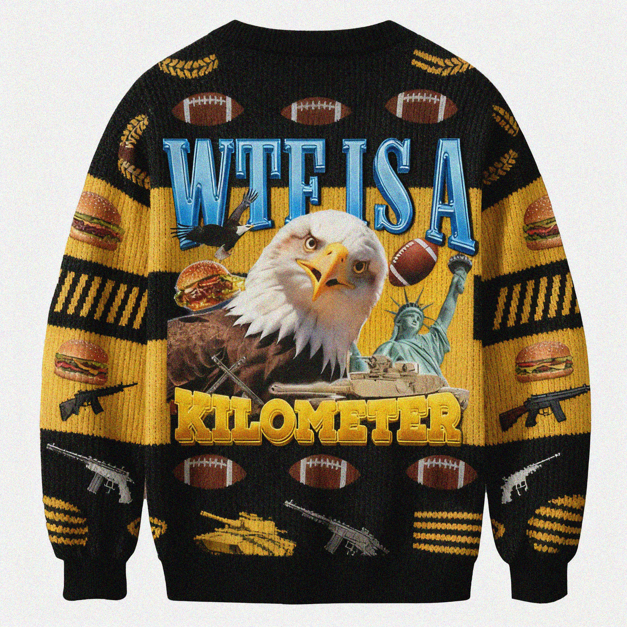 Baddiecat WTF Is A Kilometer Christmas Ugly Sweatshirt