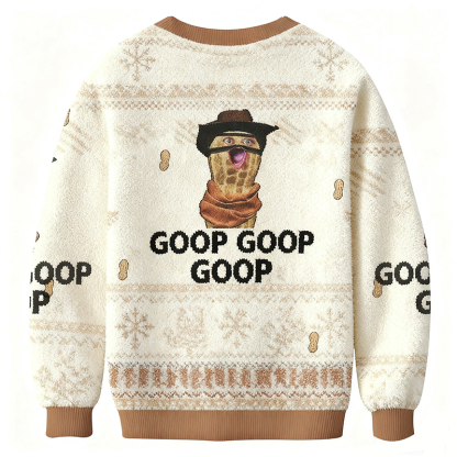 Baddiecat Goop Goop Goop Cowboy Peanut Christmas Ugly Sweatshirt