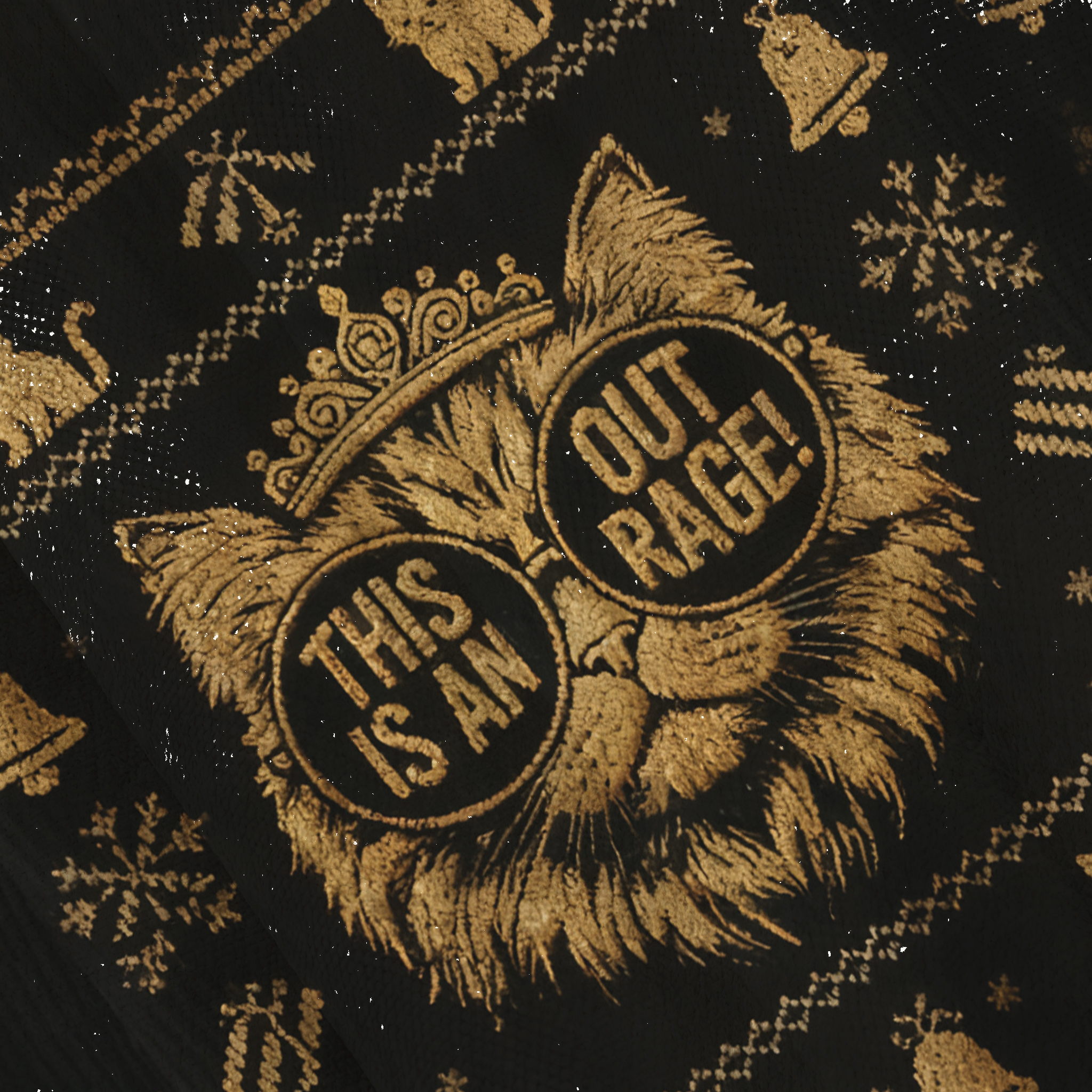 Baddiecat Royal Cat This Is An Outrage Christmas Ugly Sweatshirt