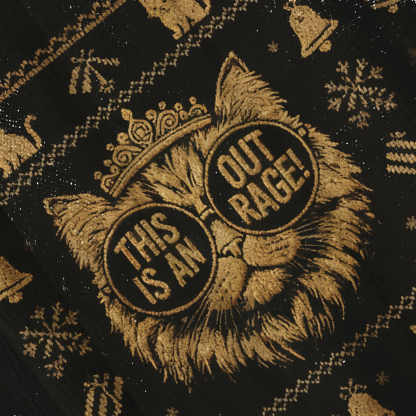 Baddiecat Royal Cat This Is An Outrage Christmas Ugly Sweatshirt