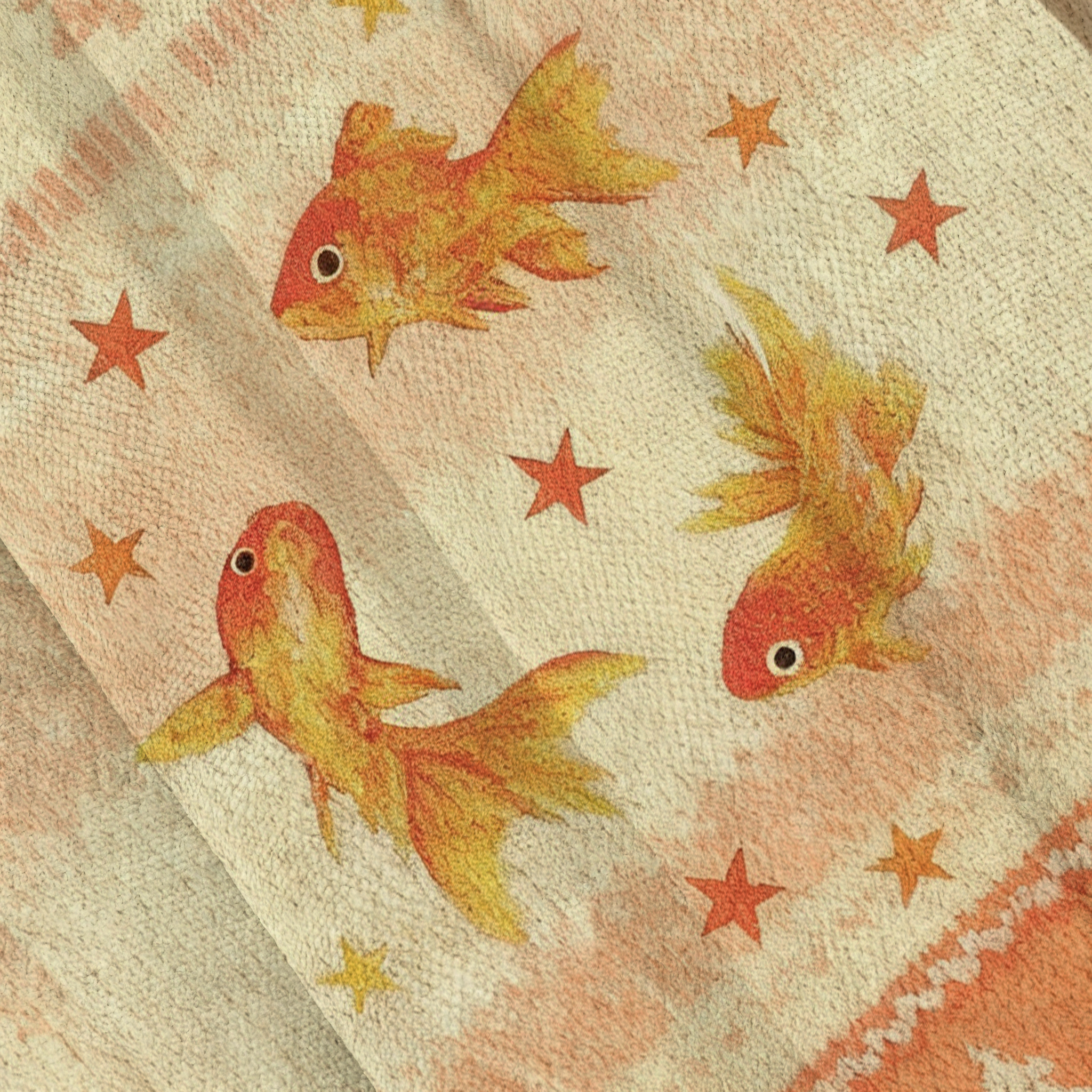 Baddiecat Golden Fish With Stars Christmas Ugly Sweatshirt