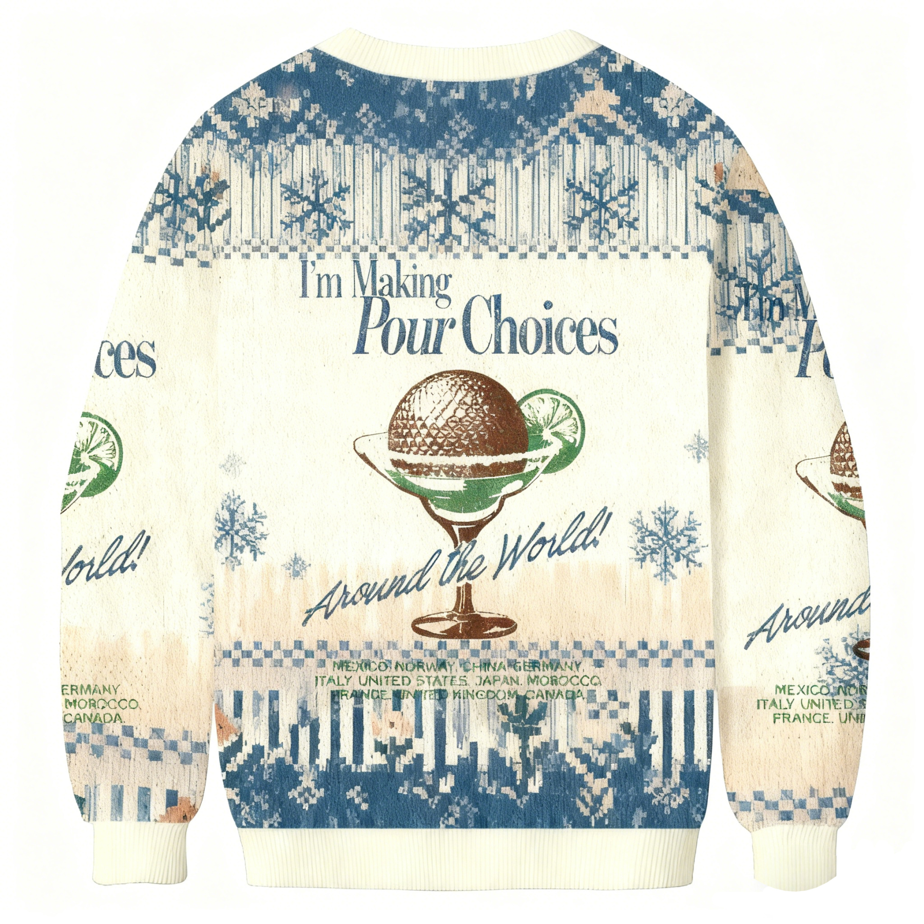Baddiecat I'm Making Pour Choices Christmas Ugly Sweatshirt