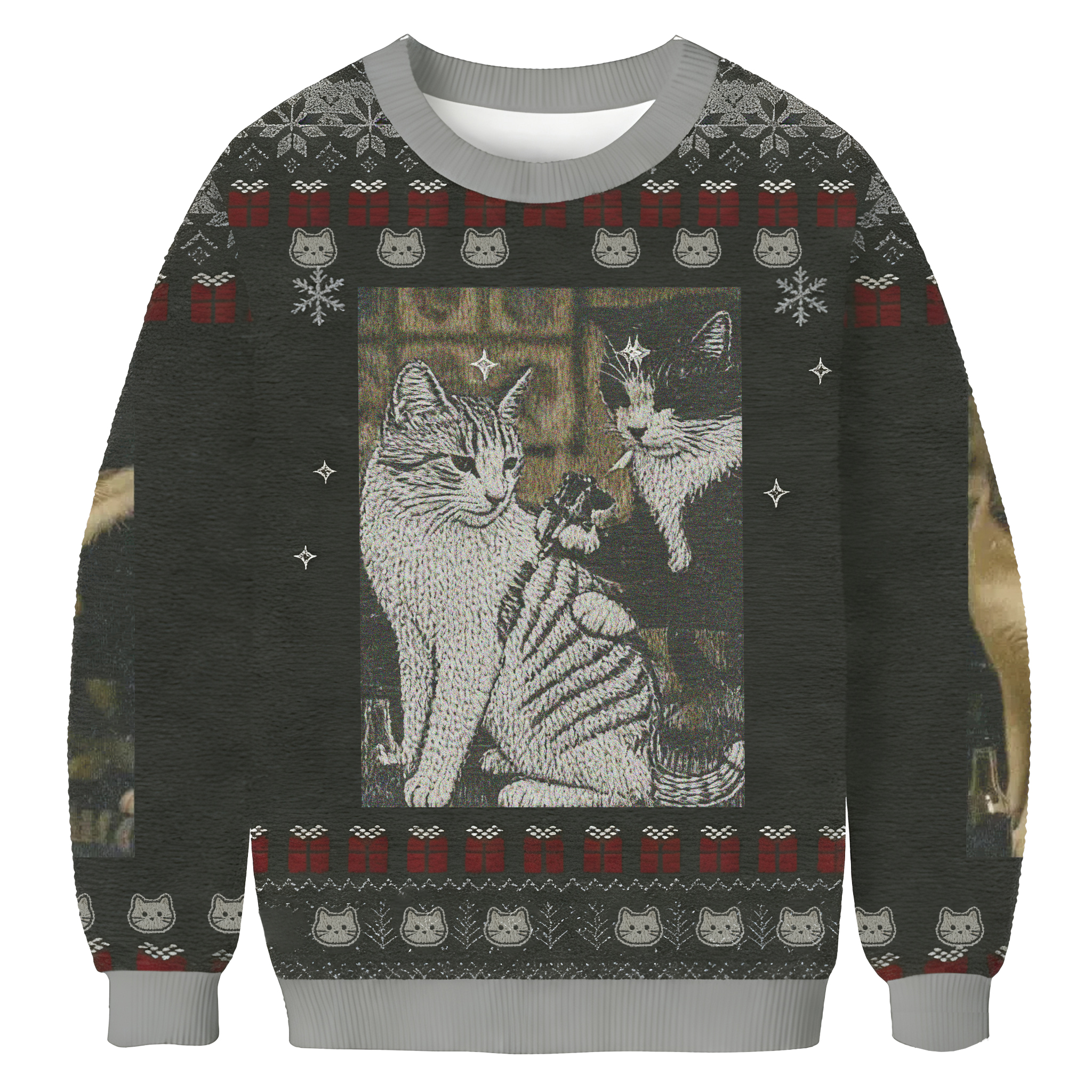 Baddiecat Tattooed Cat Ugly Sweatshirt
