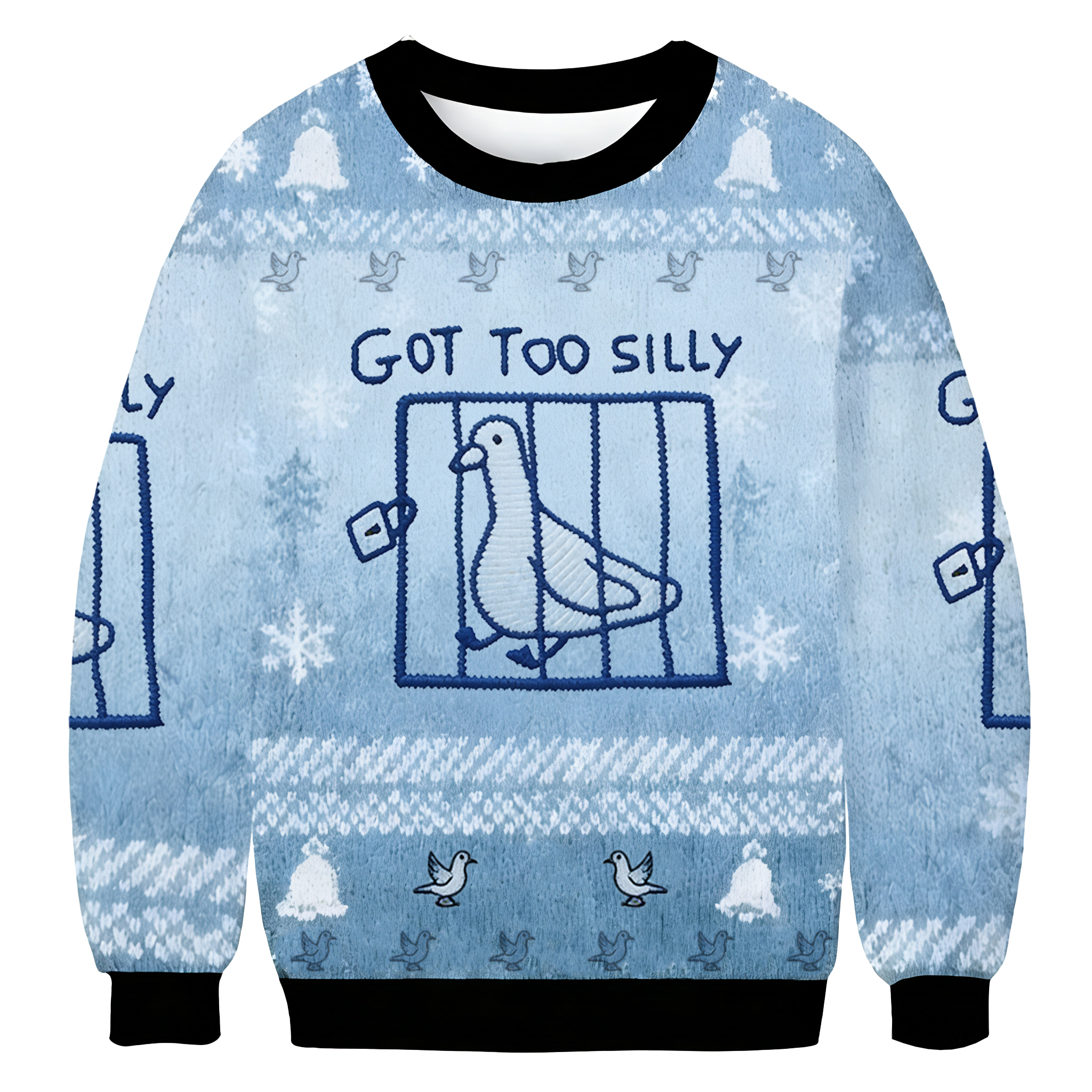 Baddiecat Got Too Silly Caged Dove Ugly Sweatshirt