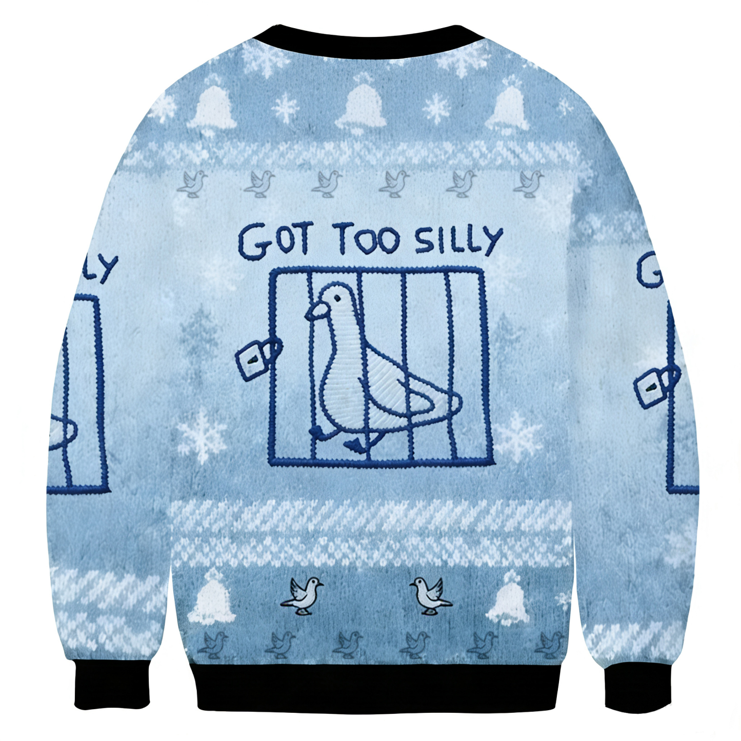 Baddiecat Got Too Silly Caged Dove Ugly Sweatshirt