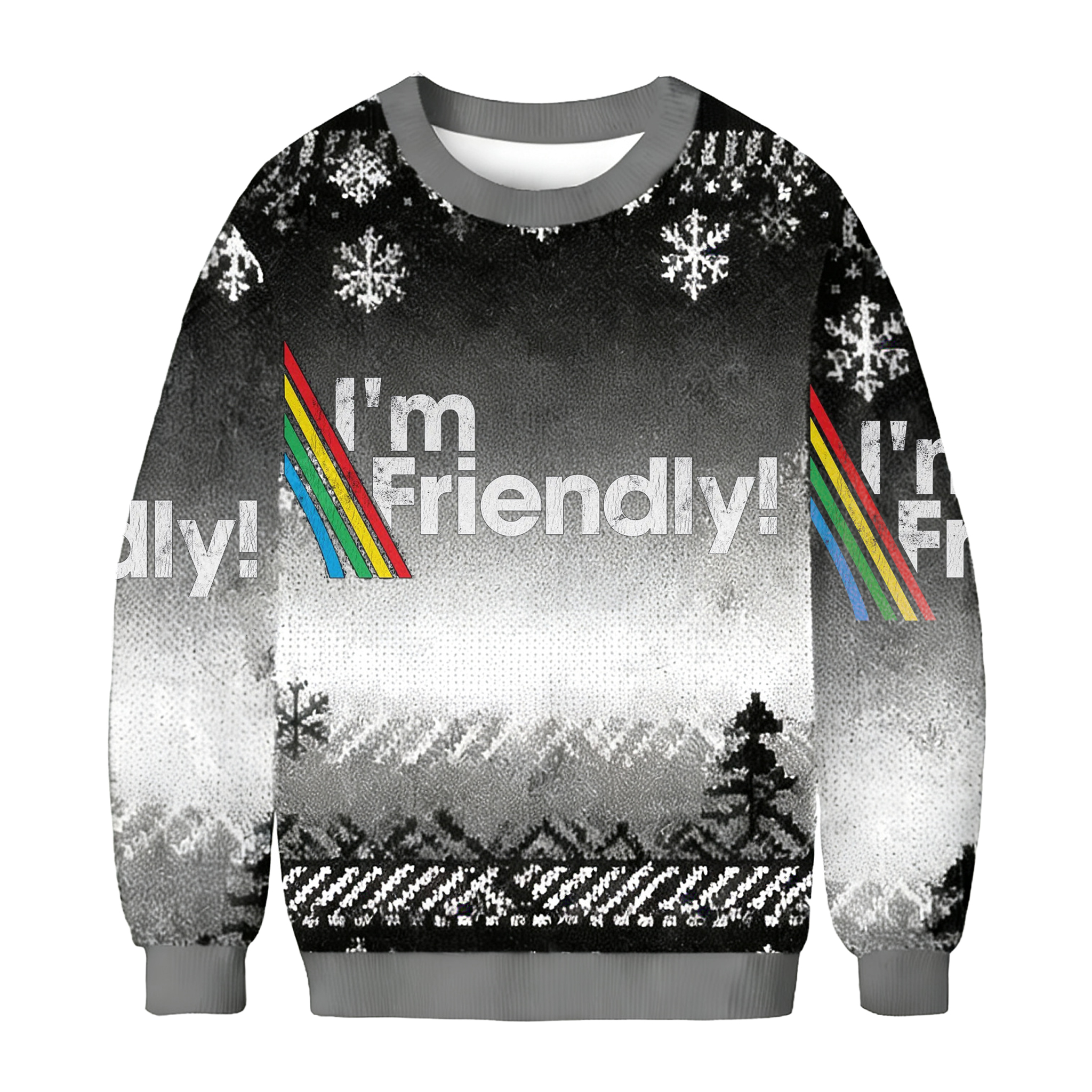 Baddiecat I'm Friendly Ugly Sweatshirt