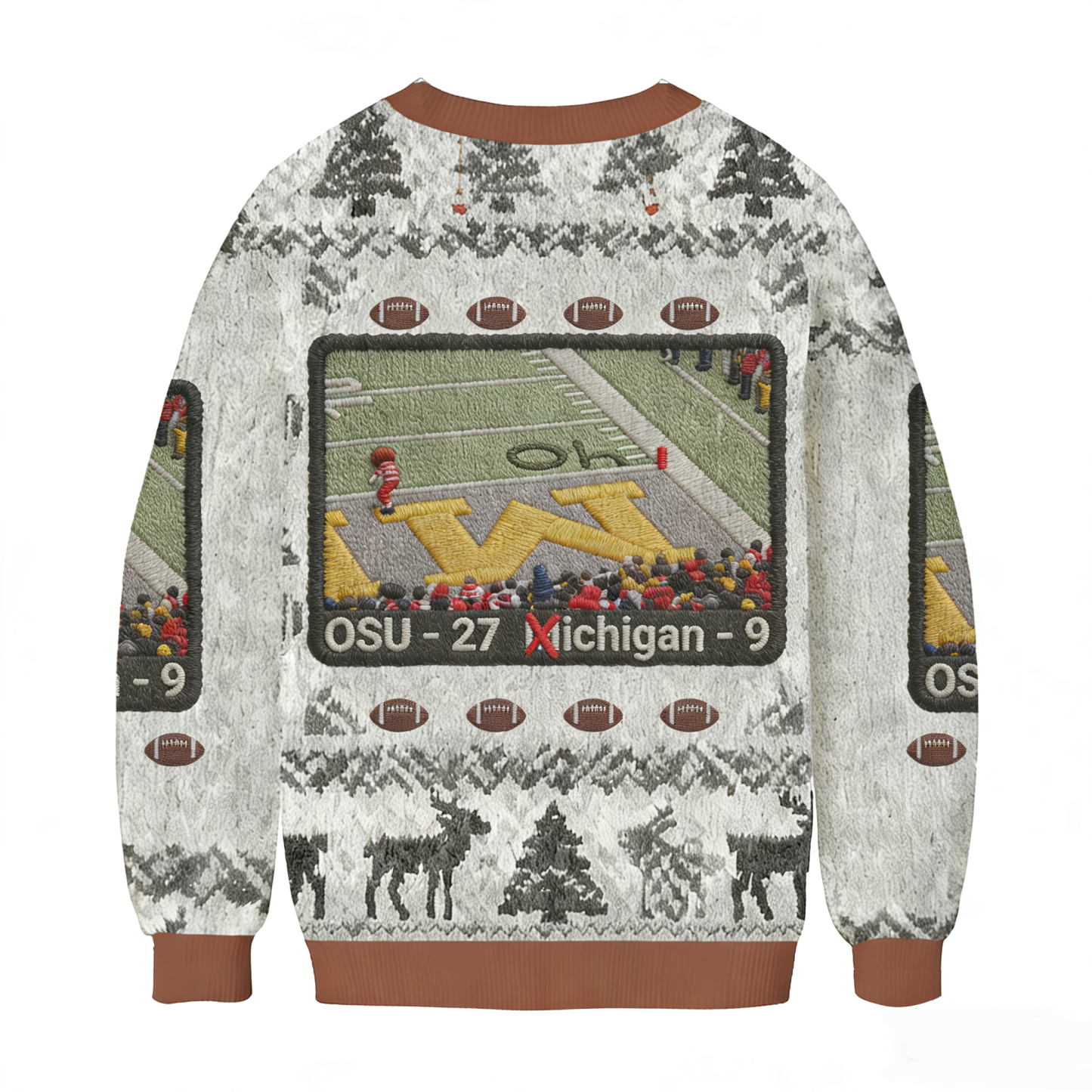 Baddiecat OSU 27 VS Michigan 9 Football Ugly Sweatshirt
