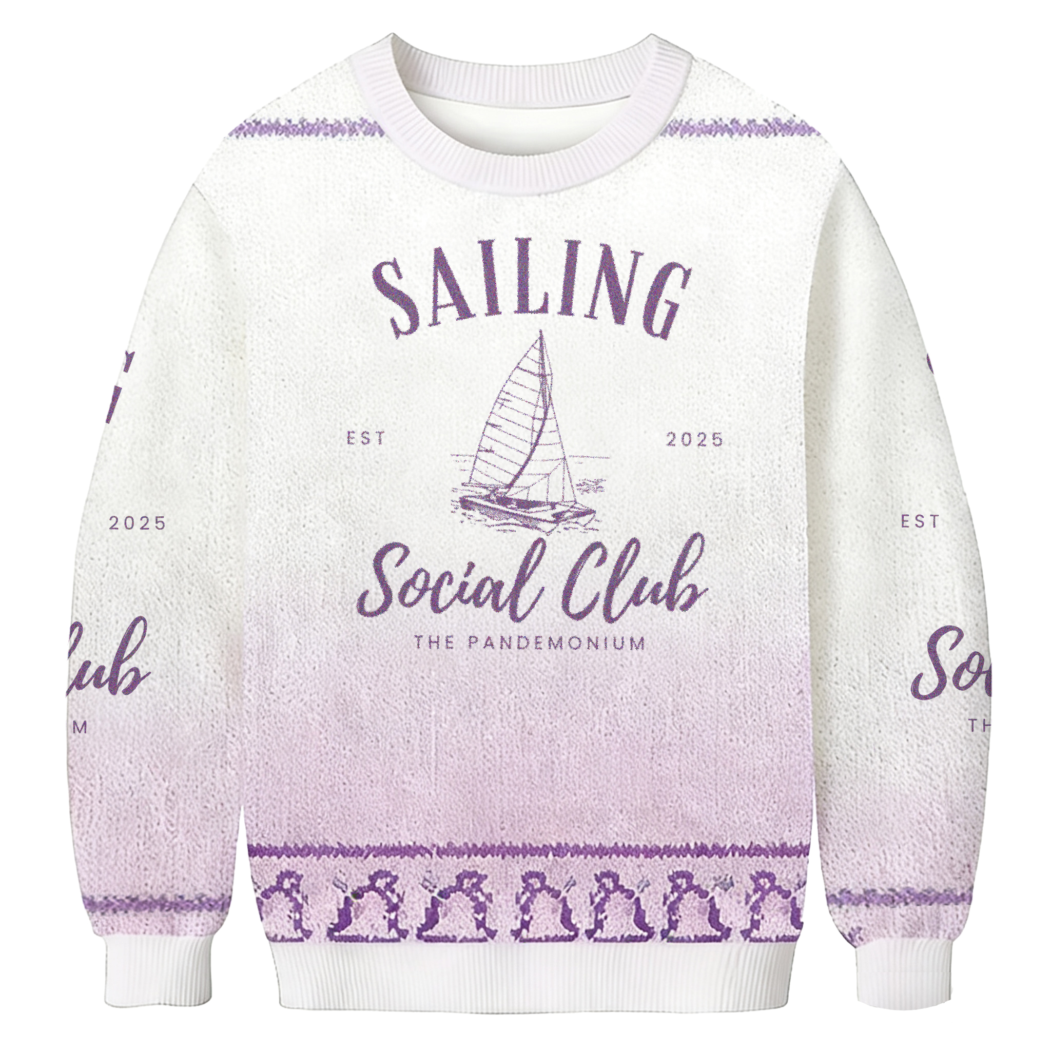 Baddiecat Sailing Social Club Ugly Sweatshirt
