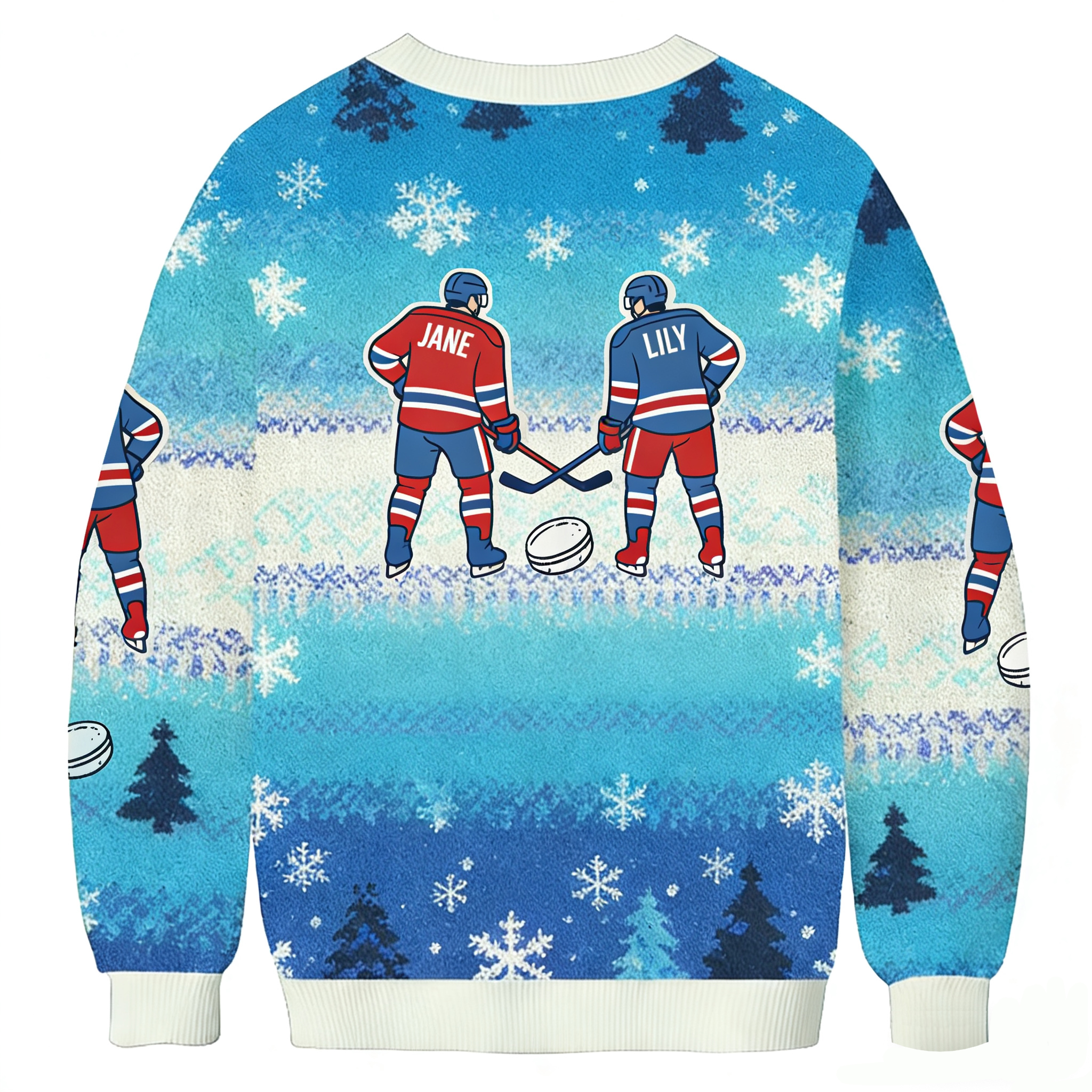 Baddiecat Jane & Lily Hockey Teammates Ugly Sweatshirt