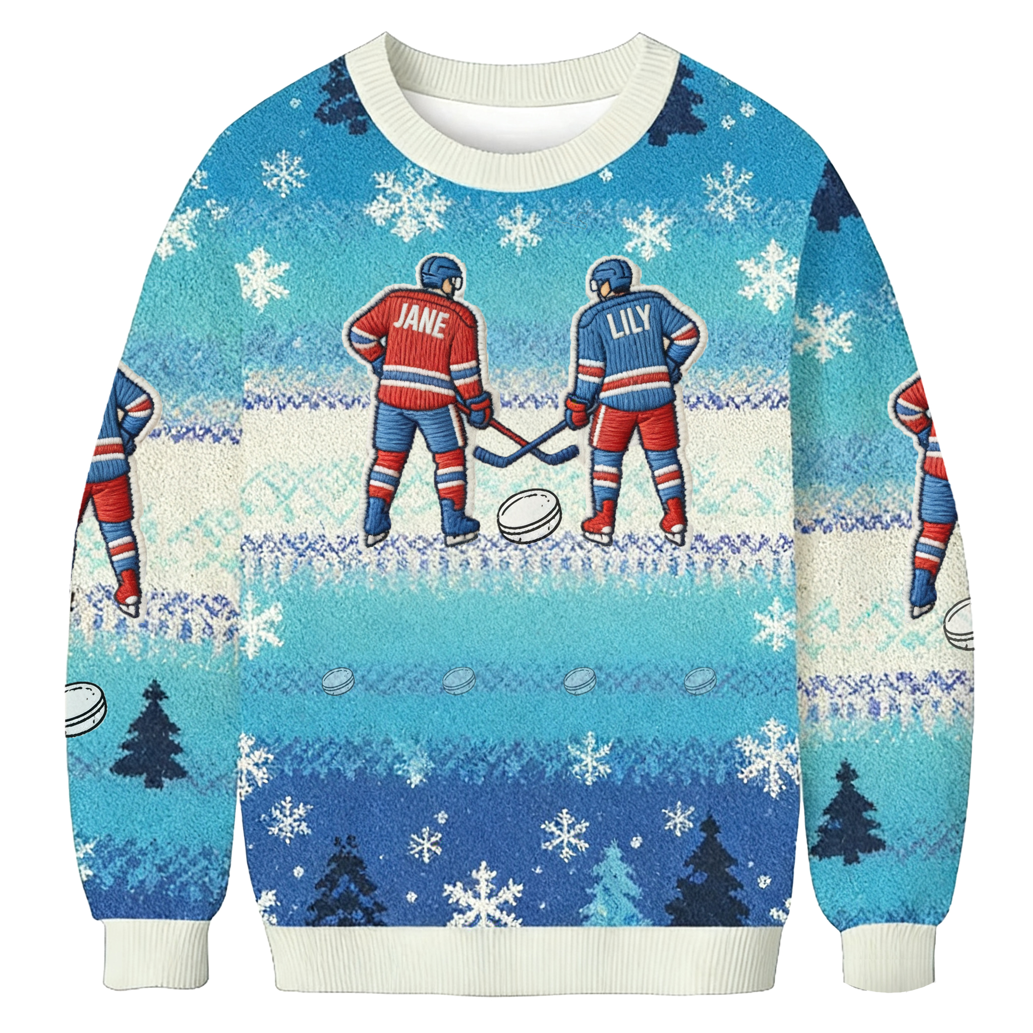 Baddiecat Jane & Lily Hockey Teammates Ugly Sweatshirt