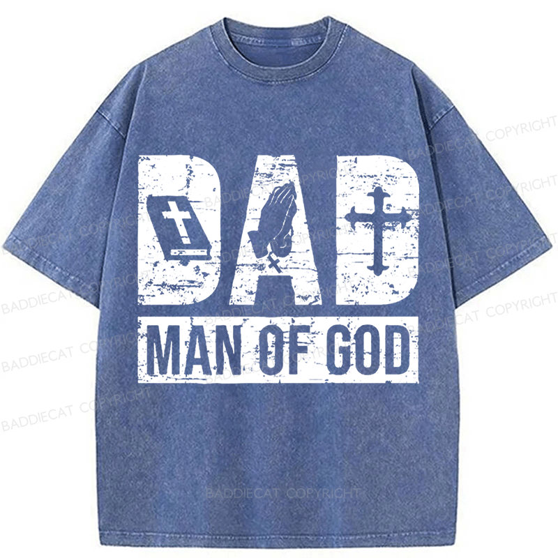 Baddiecat Man Of God Washed T-shirt