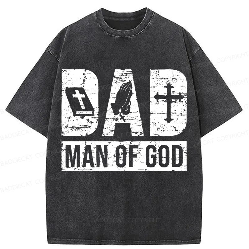 Baddiecat Man Of God Washed T-shirt