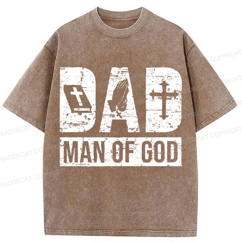 Baddiecat Man Of God Washed T-shirt