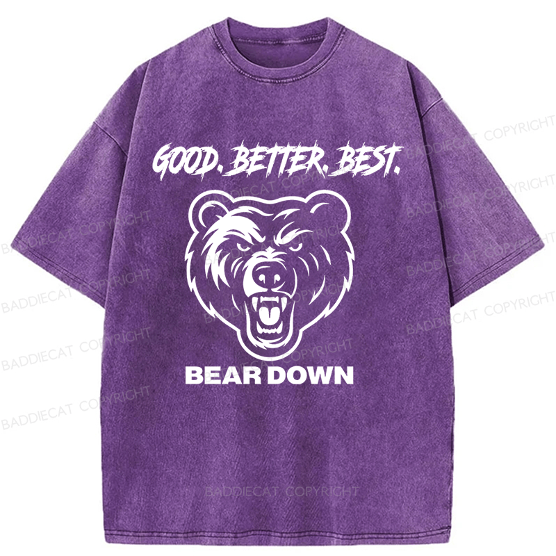 Baddiecat Chicago Football Good Better Best Hoodie Washed T-shirt