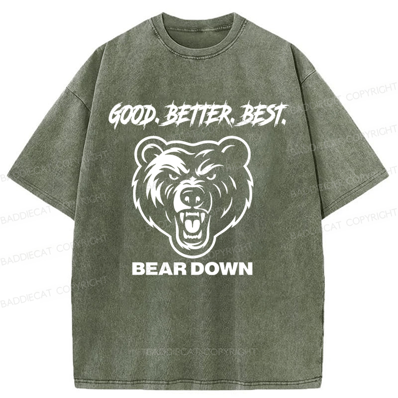 Baddiecat Chicago Football Good Better Best Hoodie Washed T-shirt