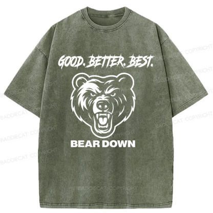 Baddiecat Chicago Football Good Better Best Hoodie Washed T-shirt