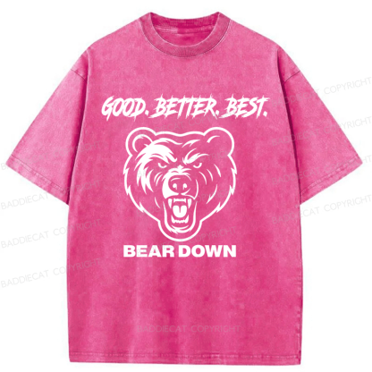 Baddiecat Chicago Football Good Better Best Hoodie Washed T-shirt