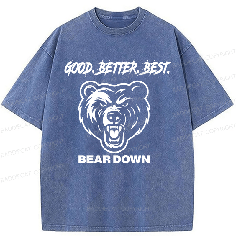 Baddiecat Chicago Football Good Better Best Hoodie Washed T-shirt