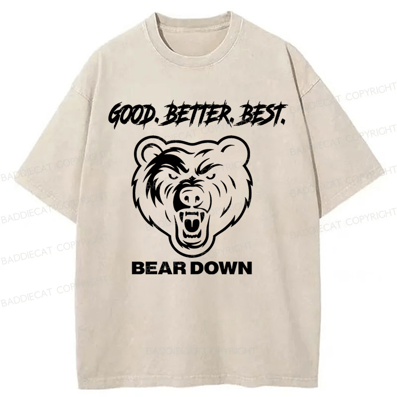 Baddiecat Chicago Football Good Better Best Hoodie Washed T-shirt