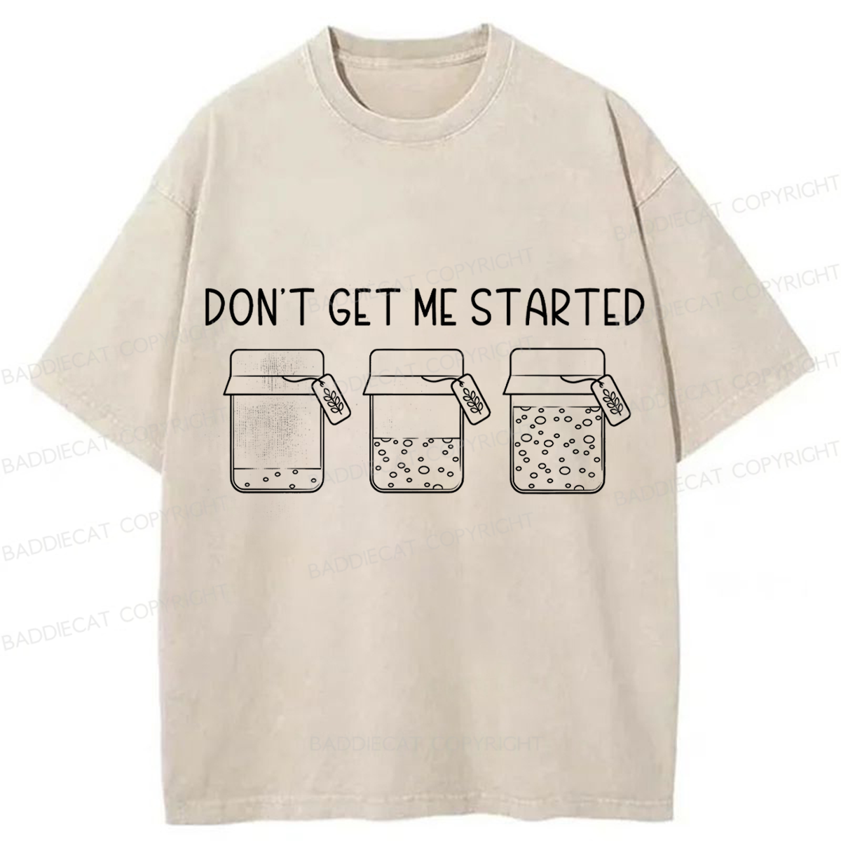 Baddiecat Can Sourdough Washed T-shirt