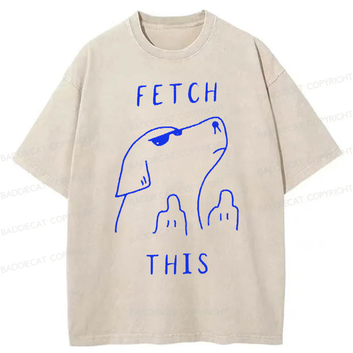 Baddiecat Fetch This Dog Washed T-shirt
