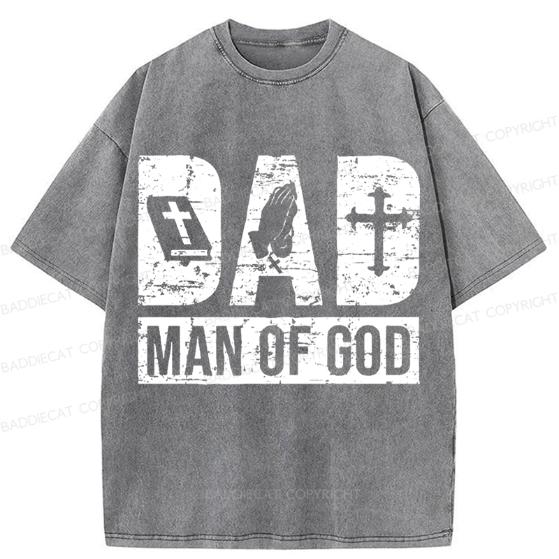 Baddiecat Man Of God Washed T-shirt