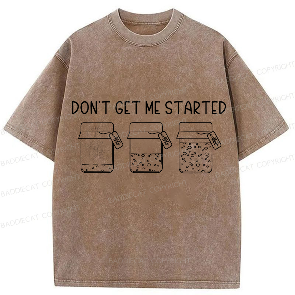 Baddiecat Can Sourdough Washed T-shirt
