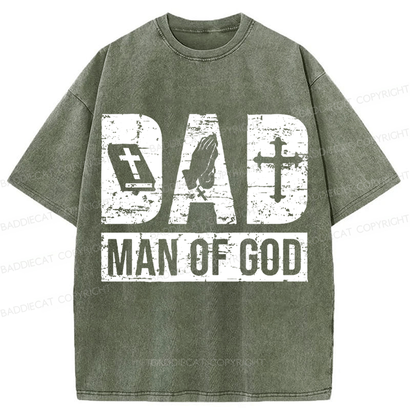 Baddiecat Man Of God Washed T-shirt
