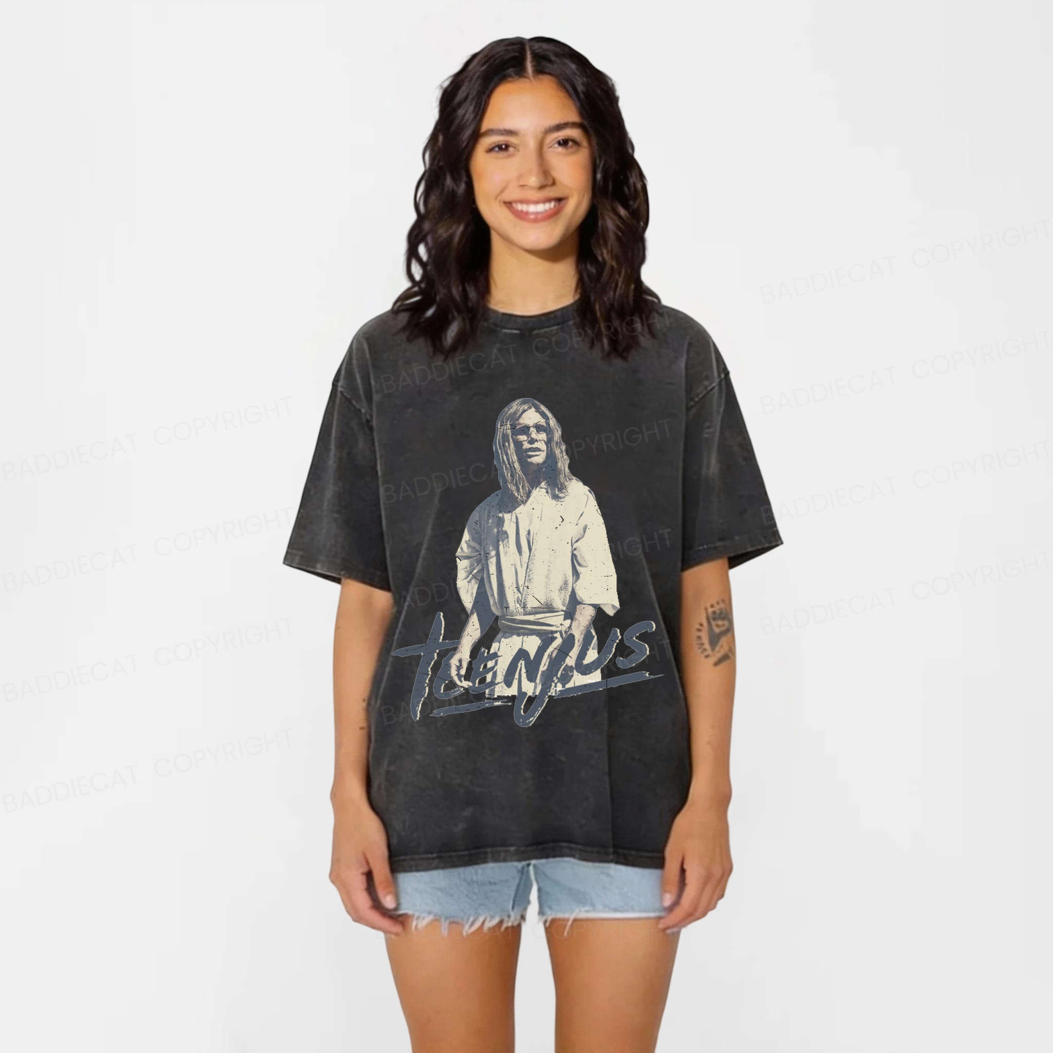 Baddiecat TEENJUS BABY BILLY 60S VINTAGE Washed T-shirt