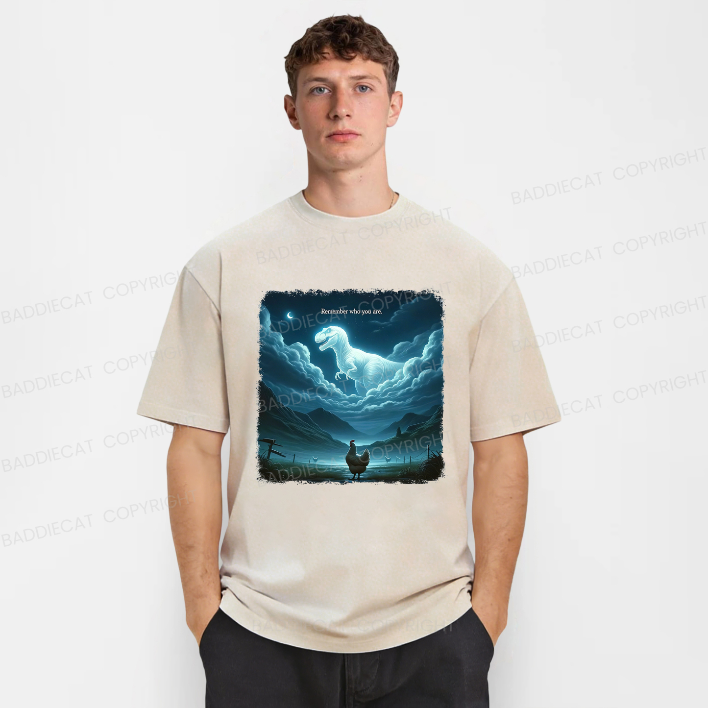 Baddiecat Remember Who You Are Washed T-shirt