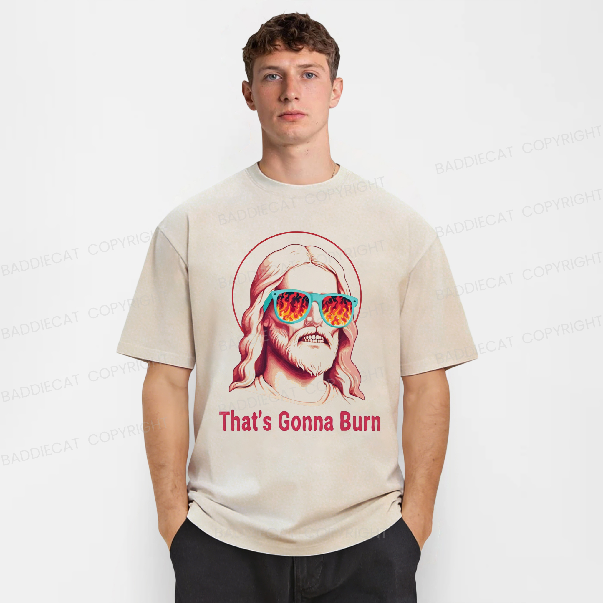 Baddiecat That's Gonna Burn Washed T-shirt