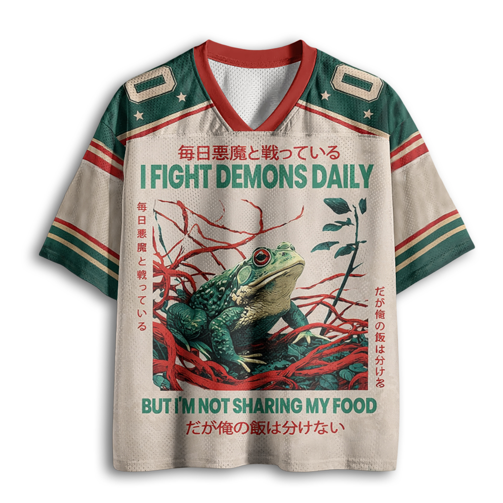 Baddiecat Japanese Frog Horror Mesh Jersey