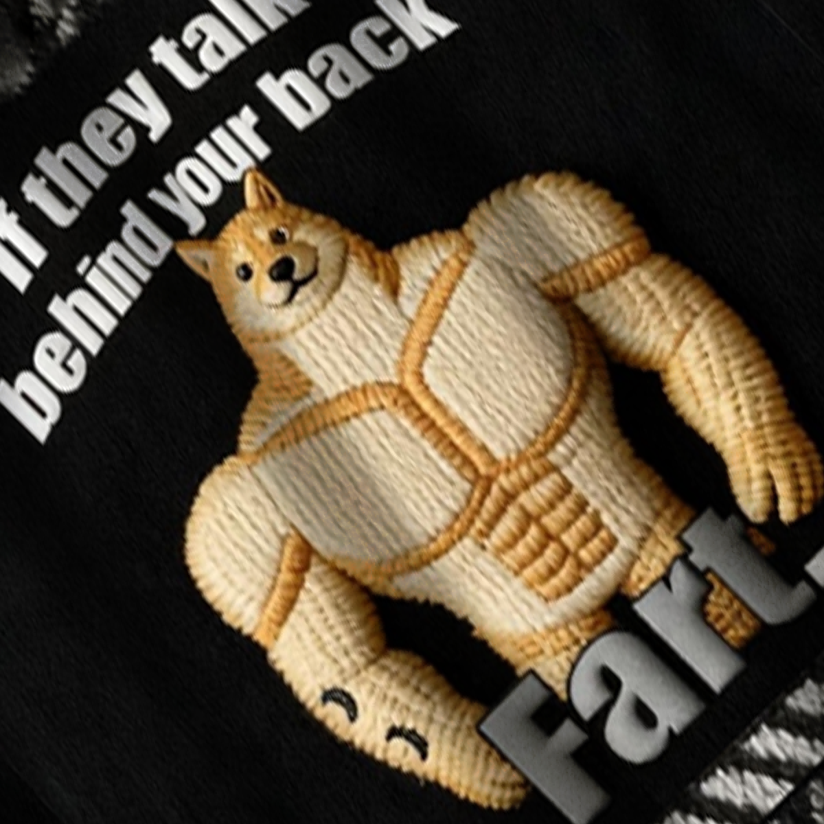 Baddiecat If They Talk Behind Your Back Fart Christmas Ugly Sweatshirt