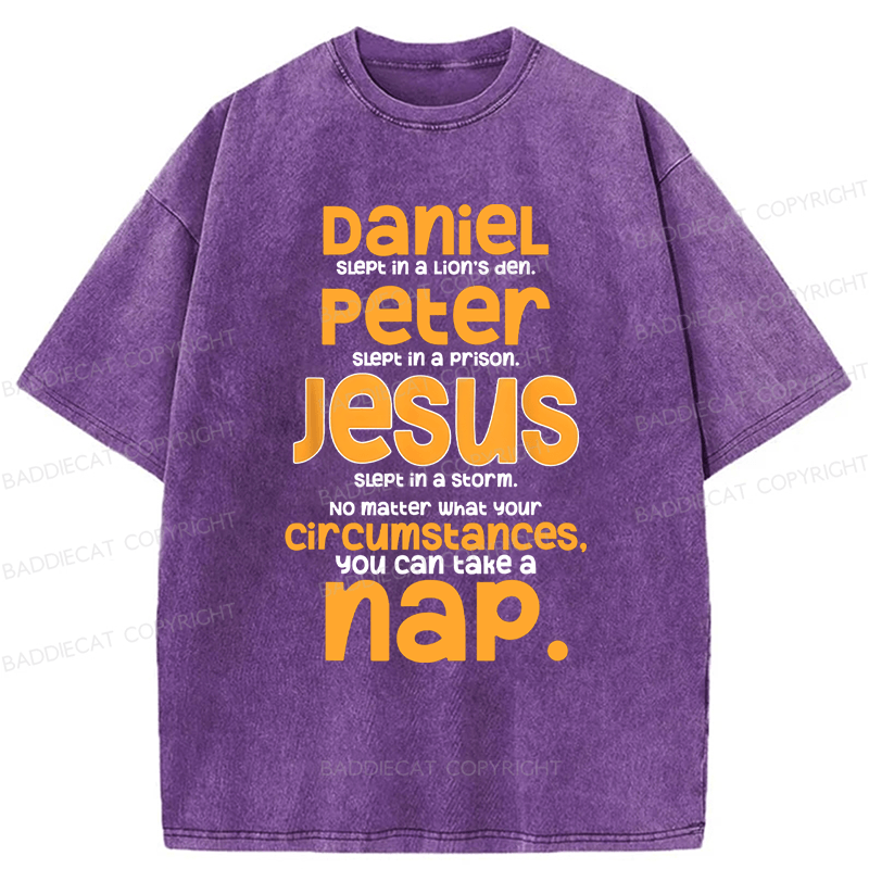 Baddiecat Funny Christian Washed T-shirt