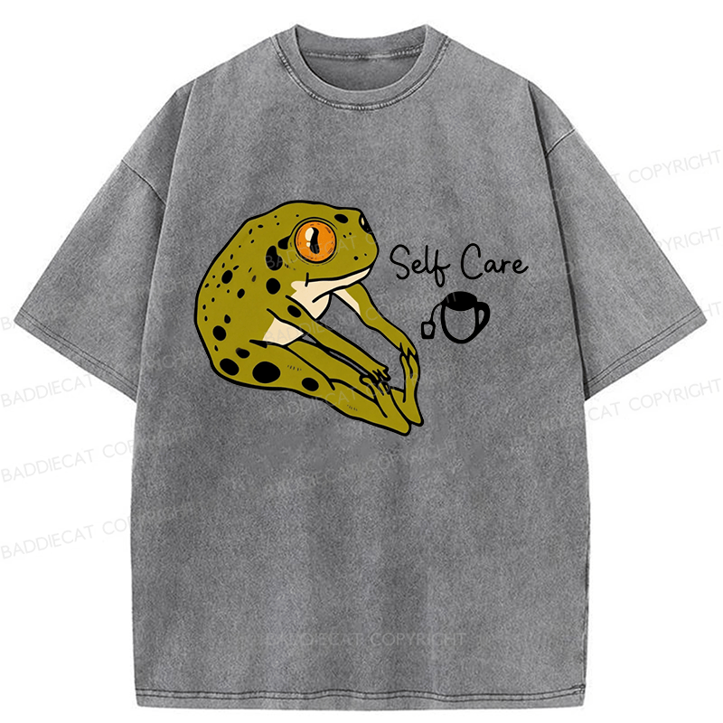 Baddiecat Self Care Washed T-Shirt