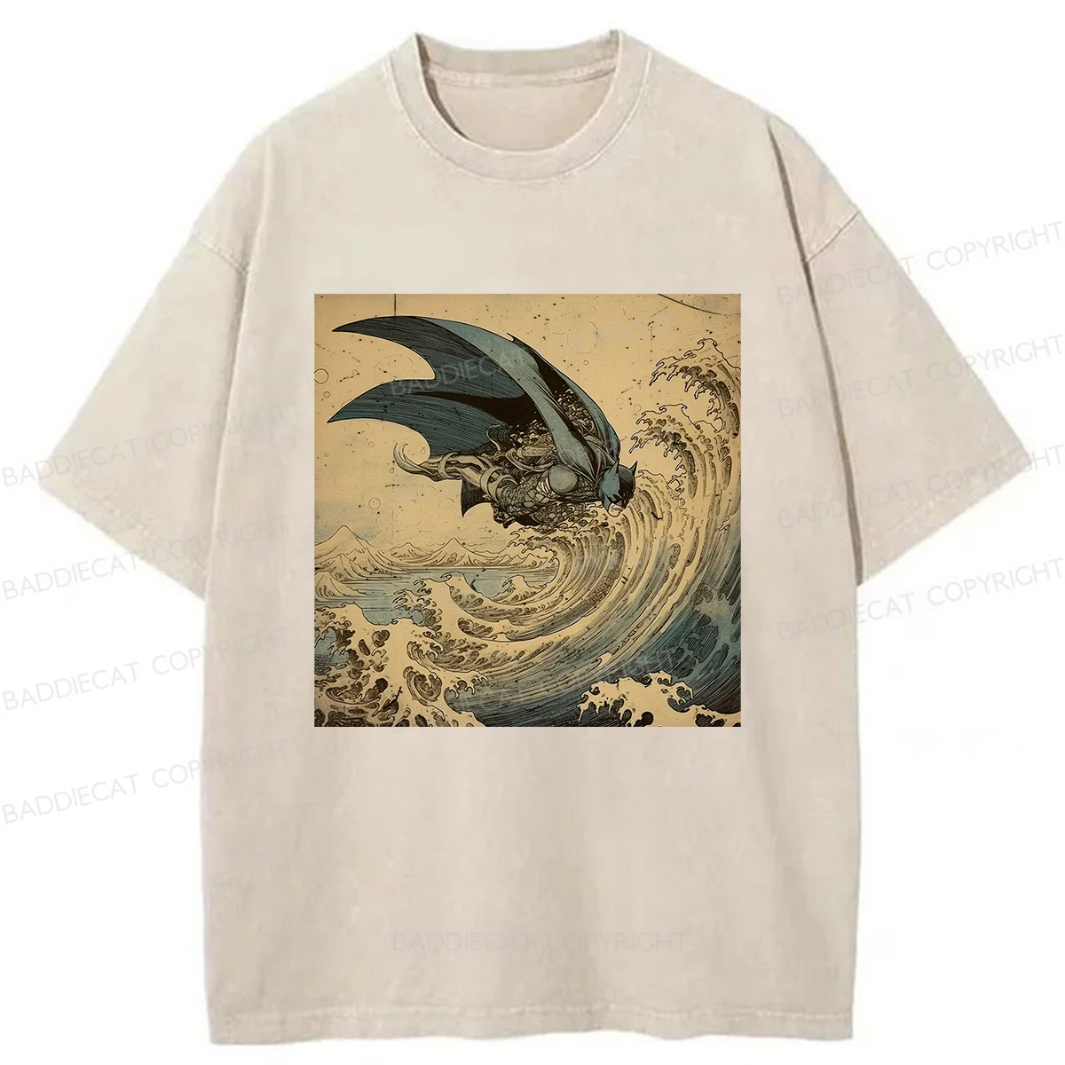 Baddiecat Batman Washed T-shirt