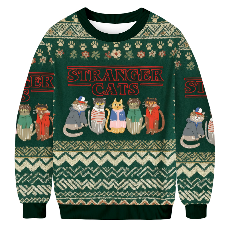 Baddiecat Stranger Cats Ugly Sweatshirt