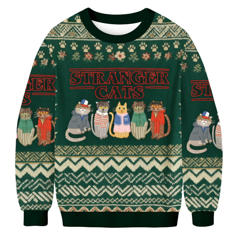 Baddiecat Stranger Cats Ugly Sweatshirt