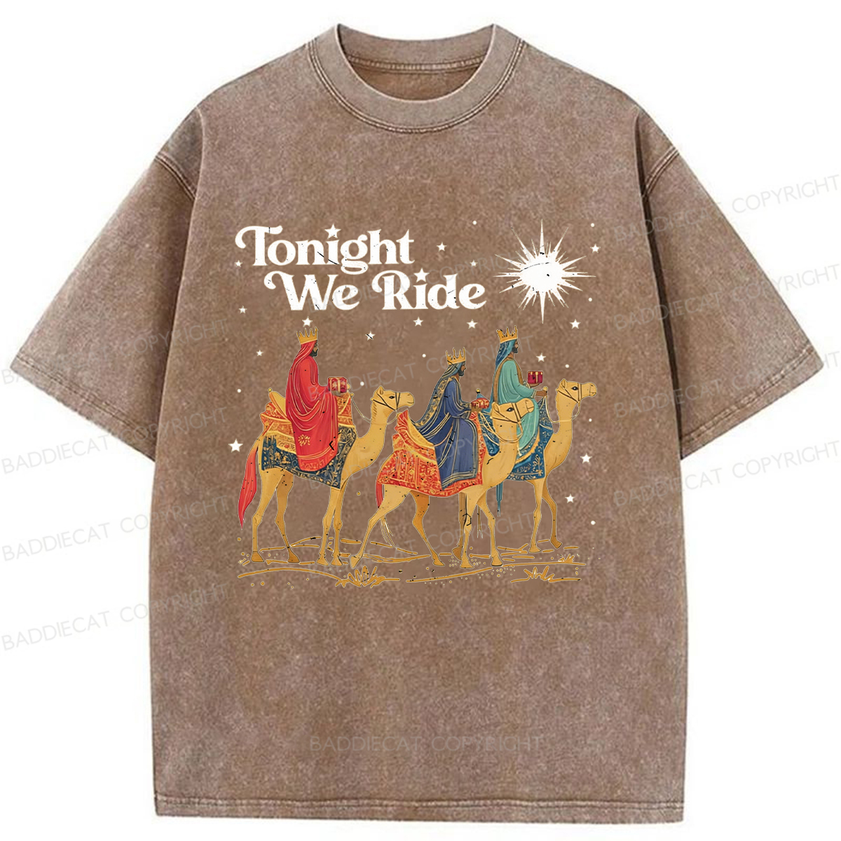 Baddiecat Tonight We Ride  Washed T-shirt
