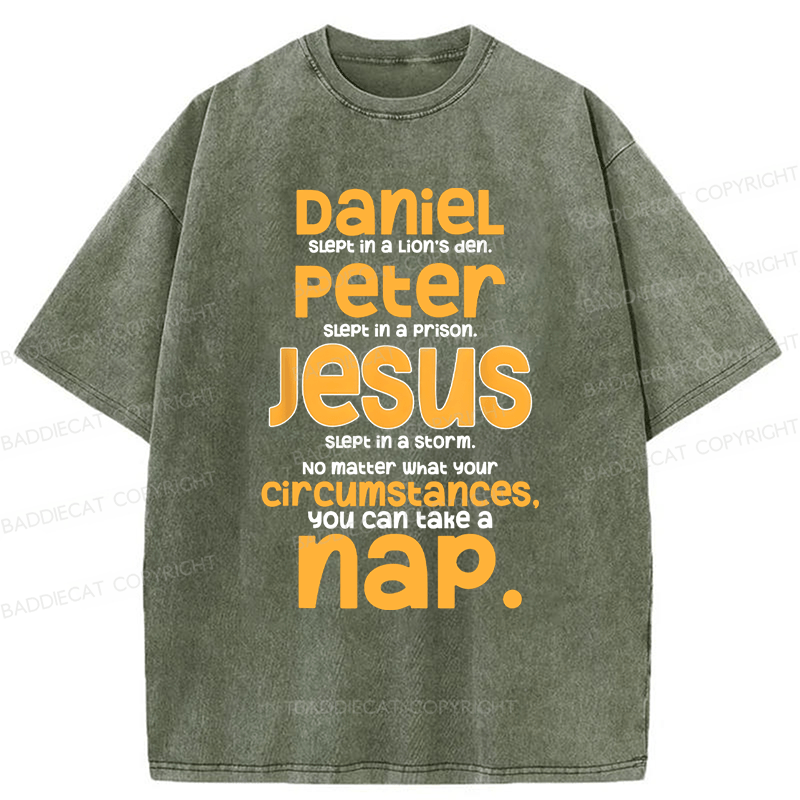 Baddiecat Funny Christian Washed T-shirt