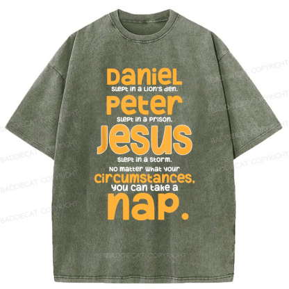 Baddiecat Funny Christian Washed T-shirt
