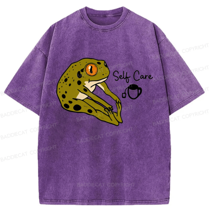 Baddiecat Self Care Washed T-Shirt