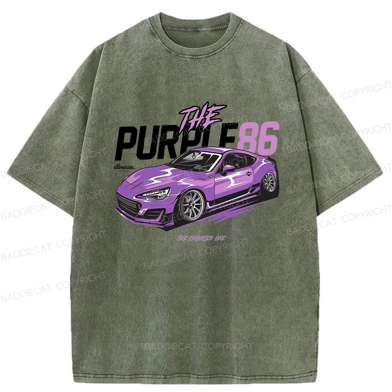 Baddiecat Japanese The Purple 86 Washed T-shirt