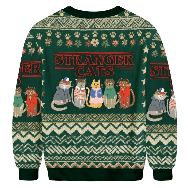 Baddiecat Stranger Cats Ugly Sweatshirt