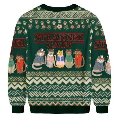 Baddiecat Stranger Cats Ugly Sweatshirt