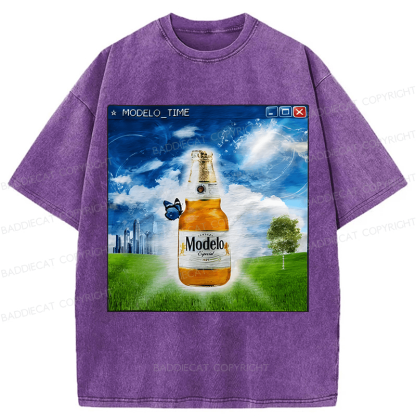 Baddiecat Funny Meme Washed T-shirt