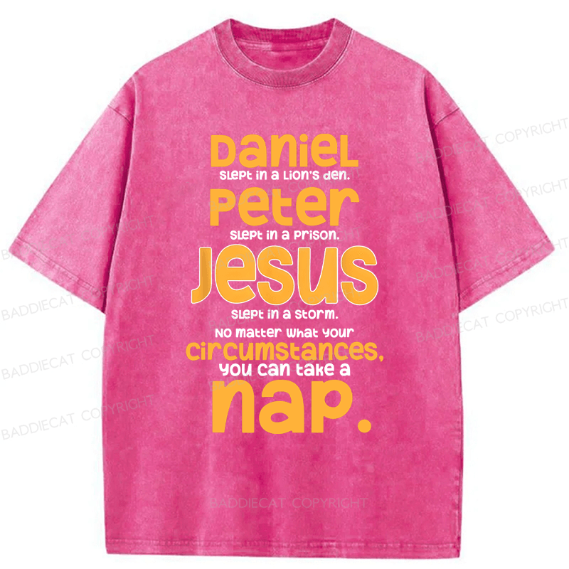 Baddiecat Funny Christian Washed T-shirt