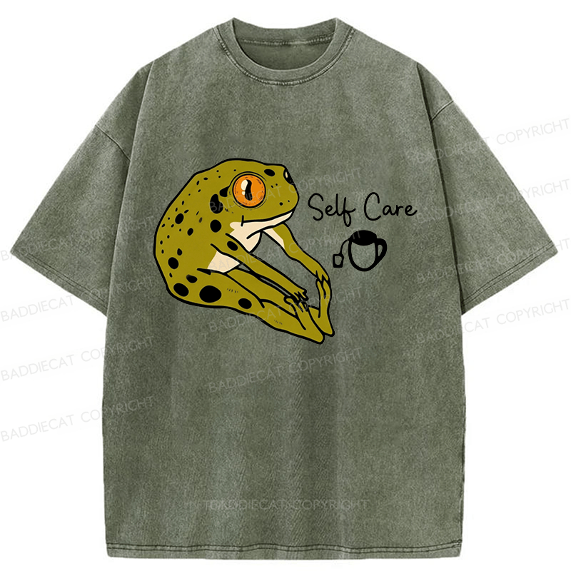 Baddiecat Self Care Washed T-Shirt
